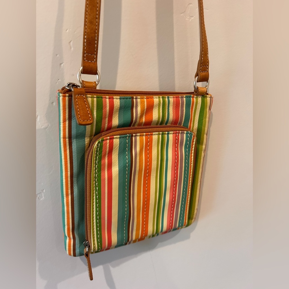 Fossil Striped Crossbody Purse